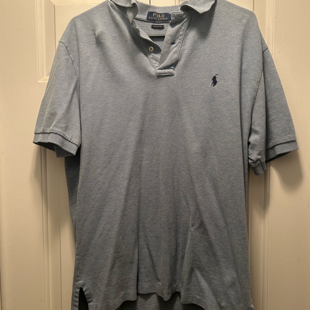 Ralph Lauren Blue Polo Shirt Classic Style